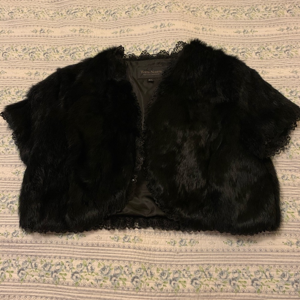 Real rabbit fur bolero, like new!